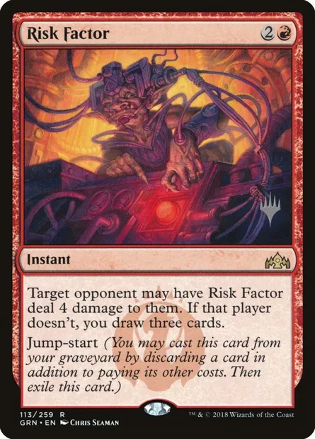 Facteur de risque, carte Magic PGRN 113p — extension Guilds of Ravnica Promos