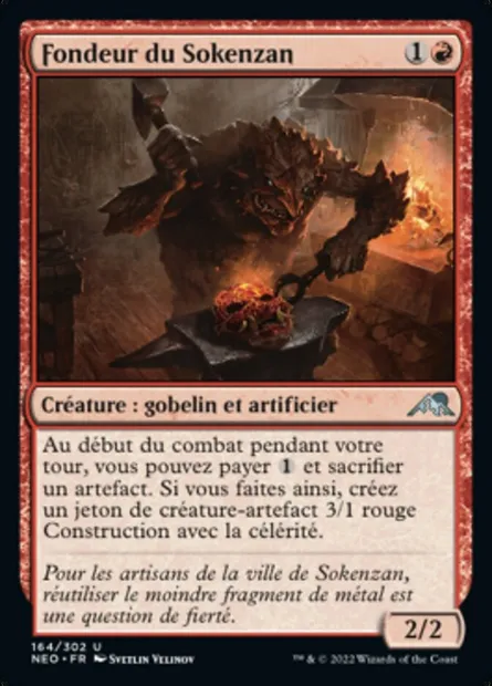 Fondeur du Sokenzan, carte Magic NEO 164 — extension Kamigawa: La Dynastie Néon