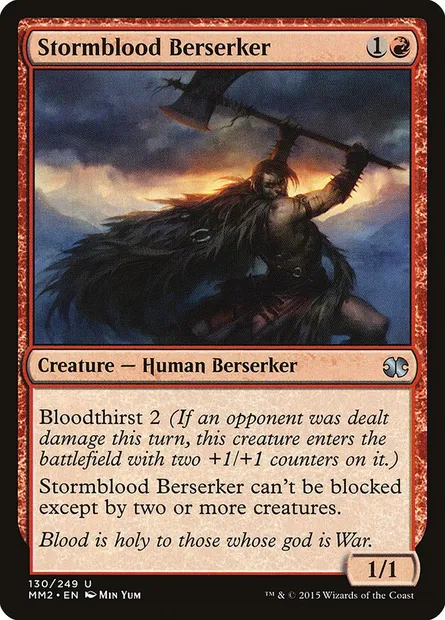 Stormblood Berserker, Magic card MM2 130 — Modern Masters 2015 set