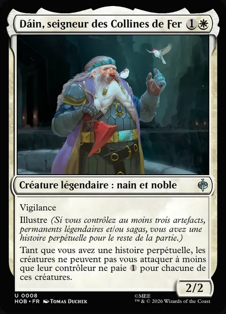 Dáin, seigneur des Collines de Fer, carte Magic HOB 8 — extension The Hobbit
