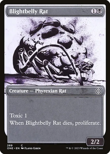 Blightbelly Rat, Magic card ONE 289 — Phyrexia: All Will Be One set
