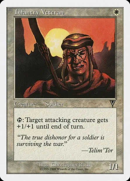 Infantry Veteran, Magic card BRB 34 — Battle Royale Box Set set