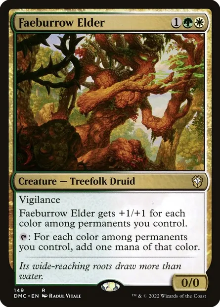 Faeburrow Elder, Magic card DMC 149 — Dominaria United Commander set