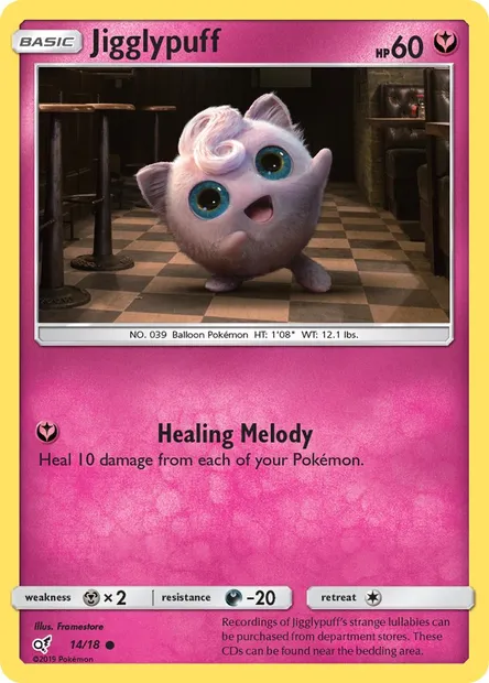 Jigglypuff, Pokémon card DET 14 — Detective Pikachu set
