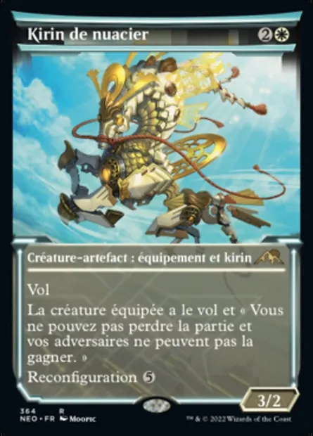 Kirin de nuacier, carte Magic NEO 364 — extension Kamigawa: La Dynastie Néon
