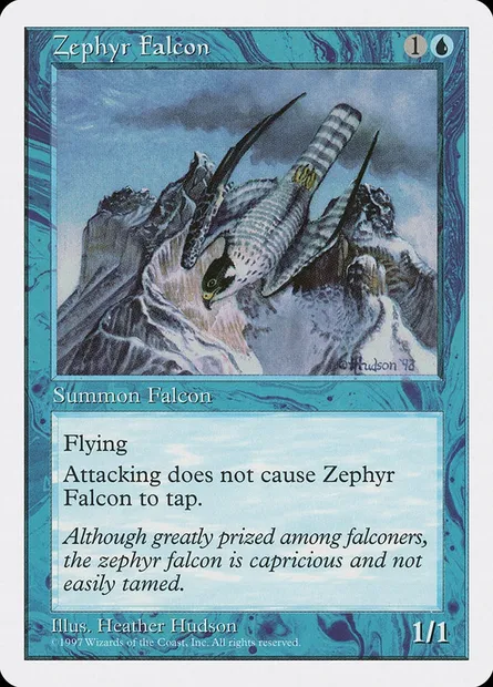 Zephyr Falcon, Magic card 5ED 137 — Fifth Edition set