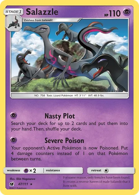 Salazzle, Pokémon card CIN 47 — Crimson Invasion set