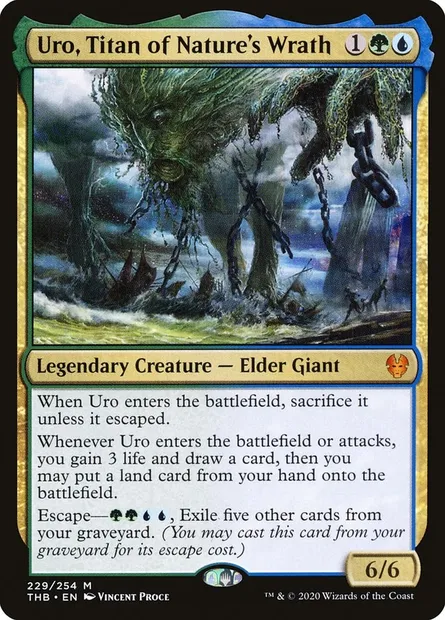 Uro, Titan of Nature's Wrath, Magic card THB 229 — Theros Beyond Death set