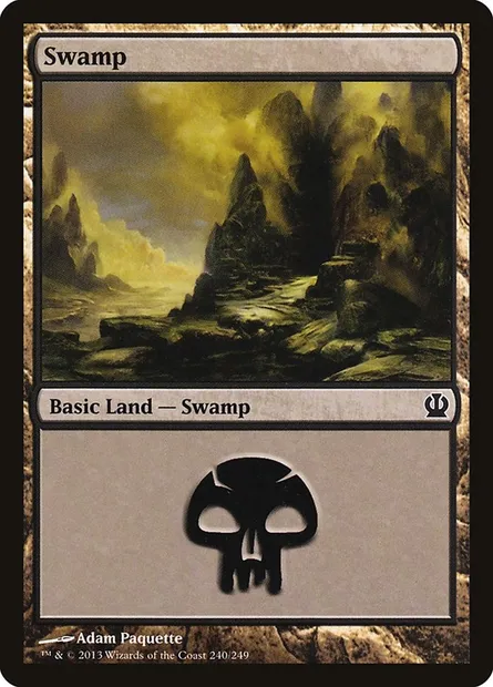 Swamp, Magic card THS 240 — Theros set