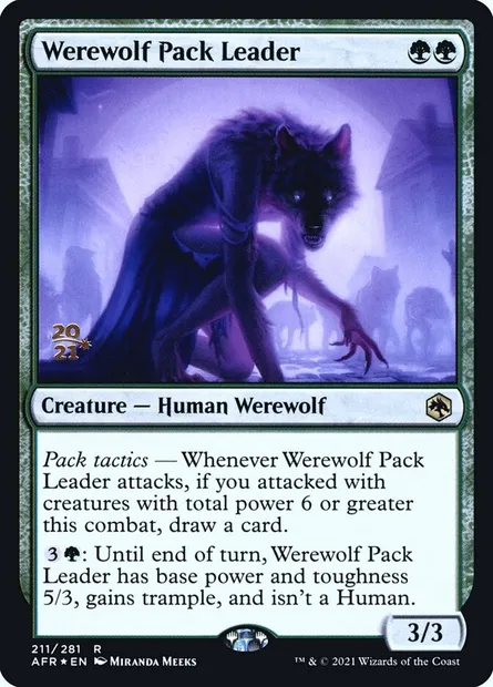 Werewolf Pack Leader, Magic card PAFR 211s — Adventures in the Forgotten Realms Promos set