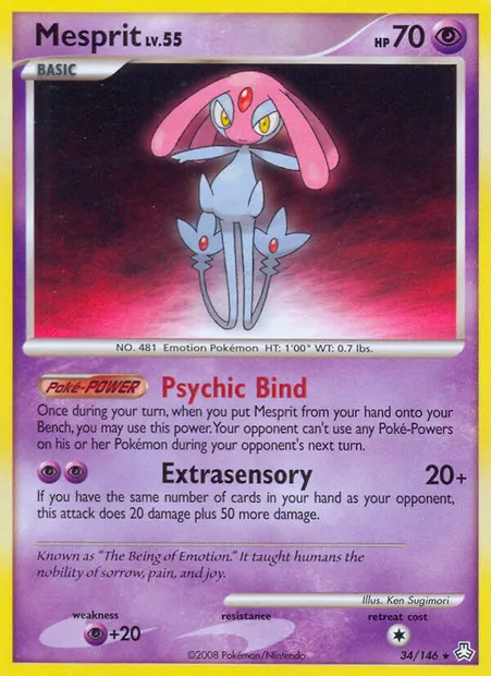 Mesprit, Pokémon card LA 34 — Legends Awakened set