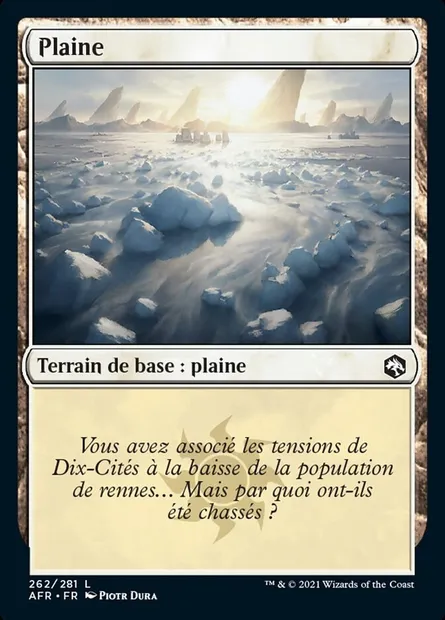 Plaine, carte Magic AFR 262 — extension Forgotten Realms: Aventures dans les Royaumes Oubliés
