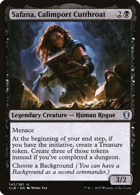 Safana, Calimport Cutthroat, Magic card CLB 143 — Commander Legends: Battle for Baldur's Gate set
