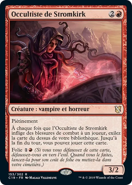 Occultiste de Stromkirk, carte Magic C19 153 — extension Commander 2019