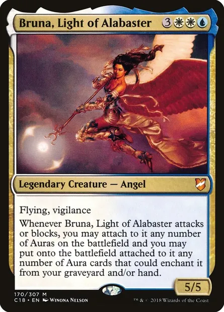 Bruna, Light of Alabaster, Magic card C18 170 — Commander 2018 set