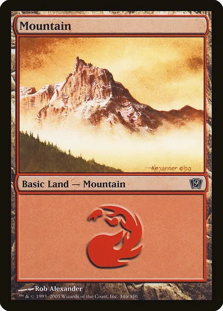 Mountain, Magic card 9ED 346★ — Ninth Edition set
