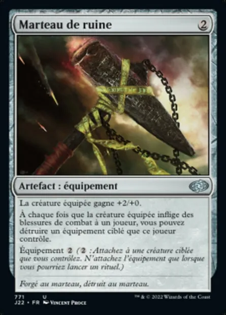 Marteau de ruine, carte Magic J22 771 — extension Jumpstart 2022