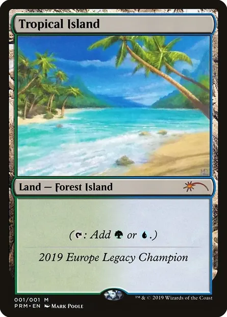 Ile tropicale, carte Magic OLGC 2019 — extension Legacy Championship