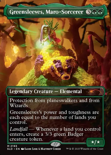 Greensleeves, Maro-Sorcerer, Magic card SLD 2193 — Secret Lair Drop set