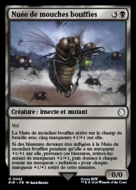 Nuée de mouches bouffies, carte Magic PIP 42 — extension Fallout