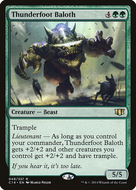 Thunderfoot Baloth, Magic card C14 49 — Commander 2014 set