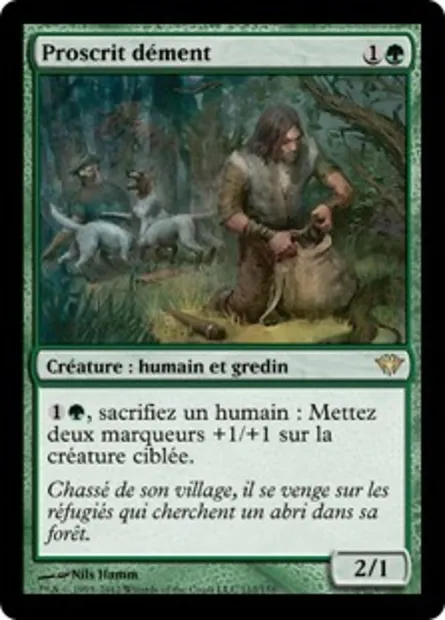 Proscrit dément, carte Magic DKA 112 — extension Obscure Ascension