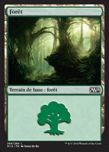 Forêt, carte Magic M15 269 — extension Magic 2015