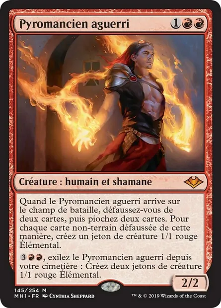 Pyromancien aguerri, carte Magic MH1 145 — extension Horizons du Modern
