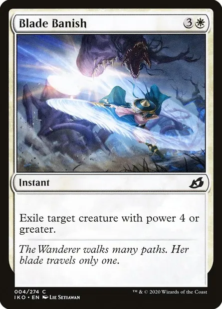 Blade Banish, Magic card IKO 4 — Ikoria: Lair of Behemoths set