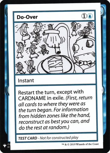 Do-Over, carte Magic CMB1 20 — extension Mystery Booster Playtest Cards 2019