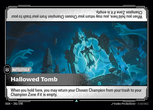 Hallowed Tomb, carte Riftbound OGN 281 — extension Origins