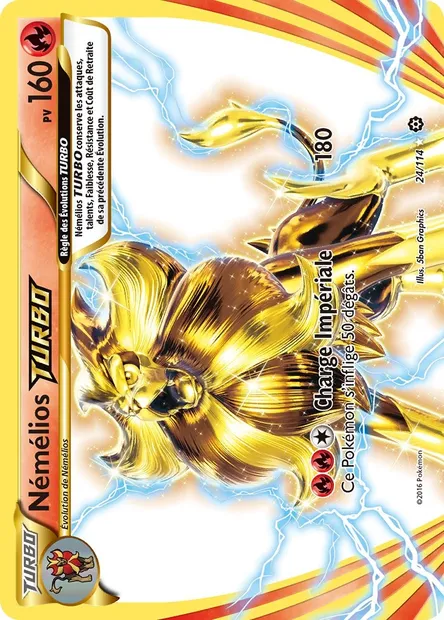 Némélios TURBO, carte Pokémon STS 24 — extension Offensive Vapeur