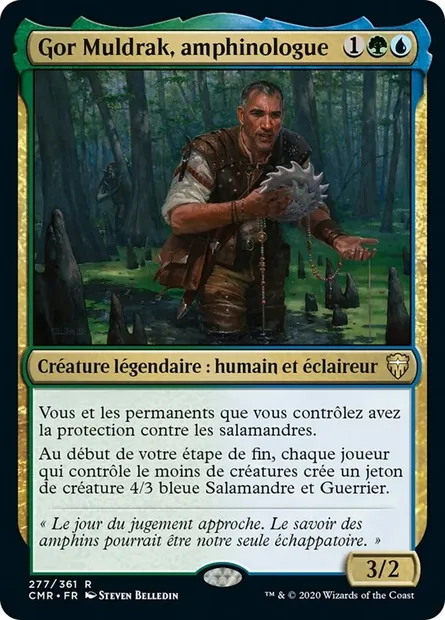 Gor Muldrak, amphinologue, carte Magic CMR 277 — extension Commander Legends