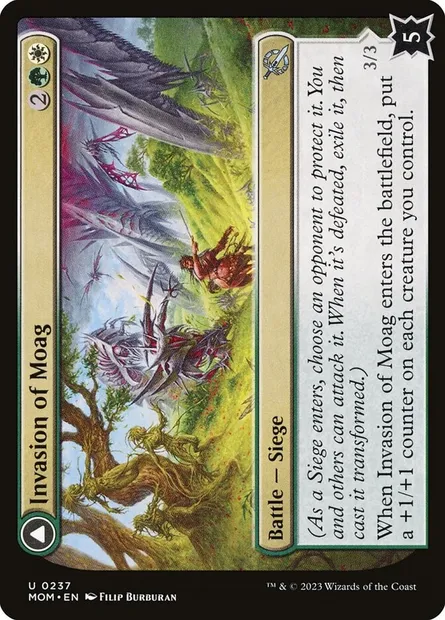 Invasion of Moag // Bloomwielder Dryads, Magic card MOM 237 — March of the Machine set