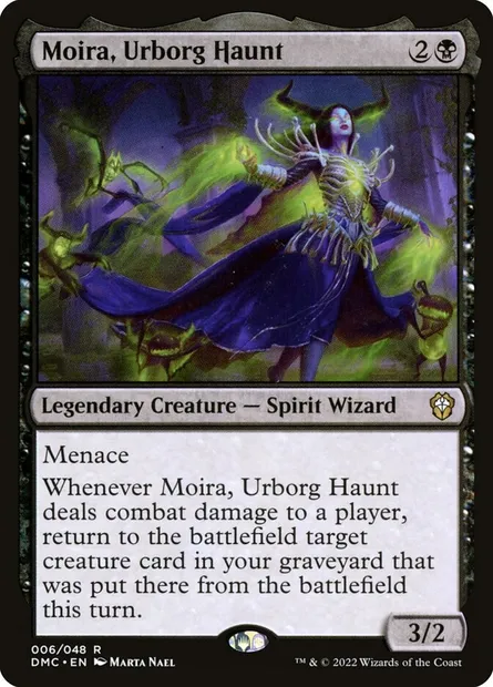 Moira, Urborg Haunt, Magic card DMC 6 — Dominaria United Commander set
