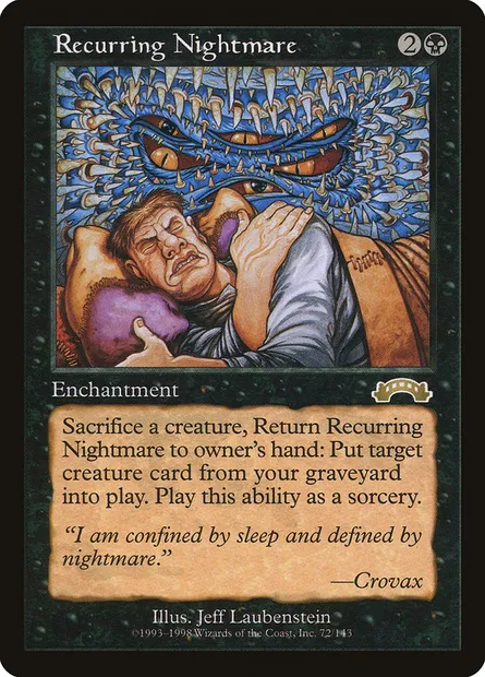 Recurring Nightmare, Magic card EXO 72 — Exodus set