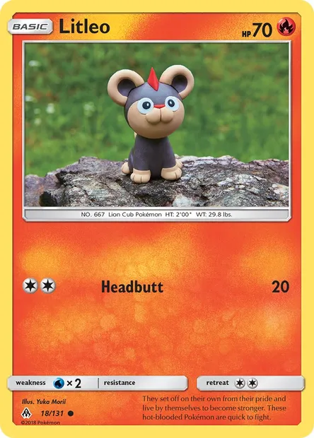 Litleo, Pokémon card FLI 18 — Forbidden Light set