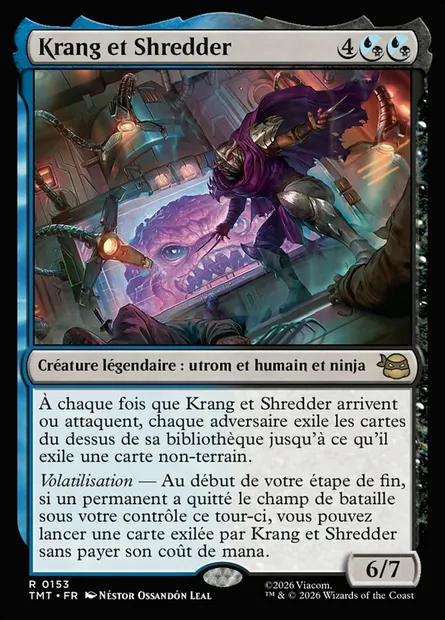 Krang et Shredder, carte Magic TMT 153 — extension Teenage Mutant Ninja Turtles