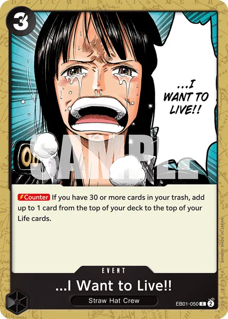 ...I Want to Live!!, One Piece card EB01-050 — MEMORIAL COLLECTION set