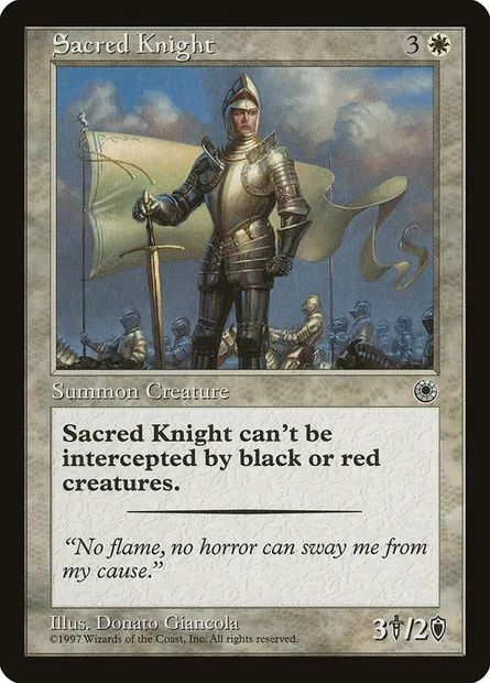 Sacred Knight, Magic card POR 24 — Portal set