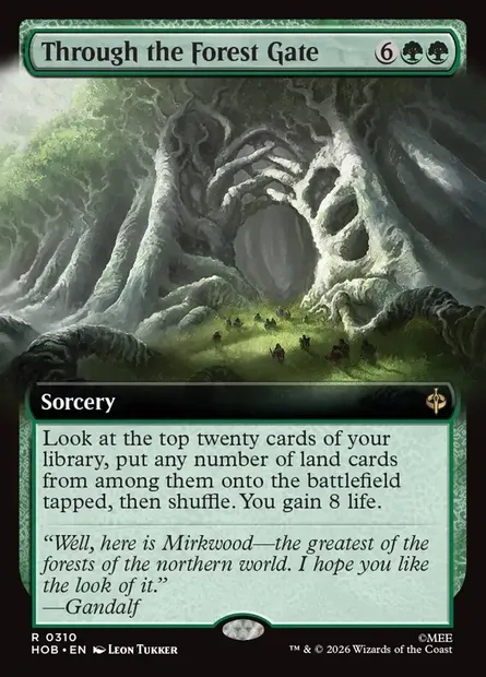 Through the Forest Gate, Magic card HOB 310 — The Hobbit set
