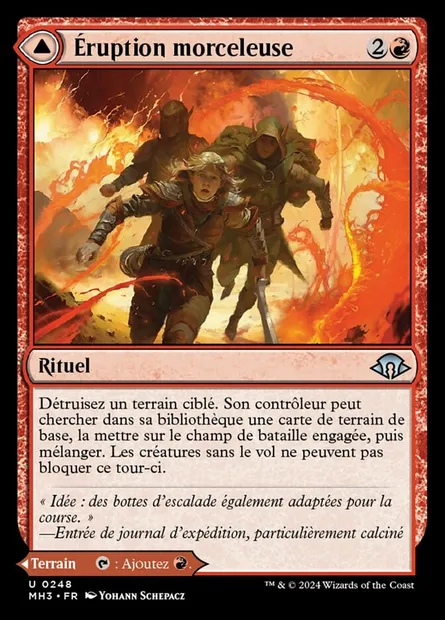 Éruption morceleuse // Fissure volcanique, carte Magic MH3 248 — extension Modern Horizons 3