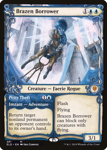 Brazen Borrower // Petty Theft, Magic card ELD 281 — Throne of Eldraine set