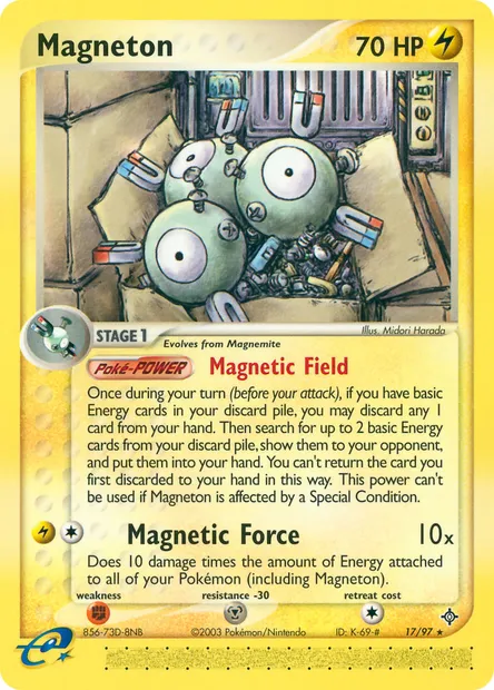 Magneton, Pokémon card DR 17 — Dragon set