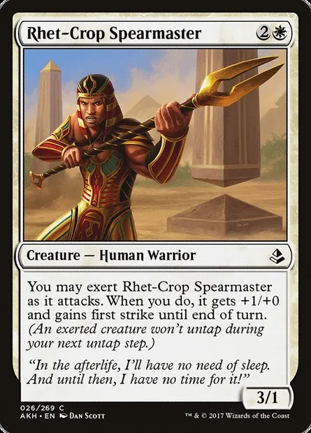 Rhet-Crop Spearmaster, Magic card AKH 26 — Amonkhet set