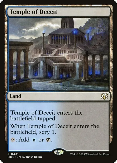 Temple of Deceit, Magic card MOC 431 — March of the Machine Commander set