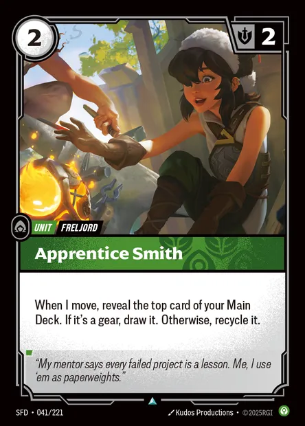 Apprentice Smith, Riftbound card SFD 041 — Spiritforged set