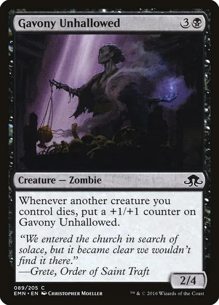 Gavony Unhallowed, Magic card EMN 89 — Eldritch Moon set