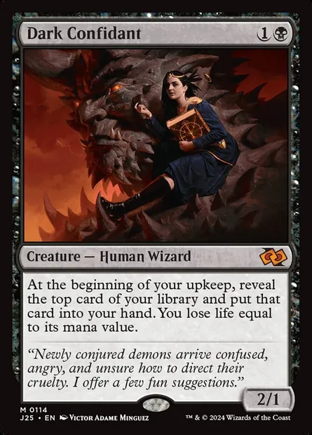 Dark Confidant, Magic card J25 114 — Foundations Jumpstart set