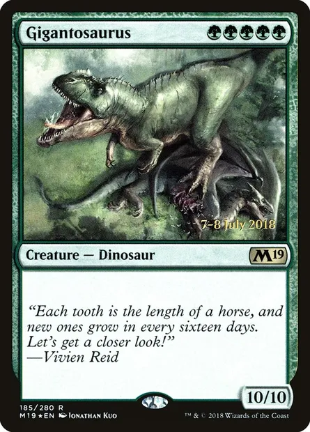 Gigantosaurus, Magic card PM19 185s — Core Set 2019 Promos set